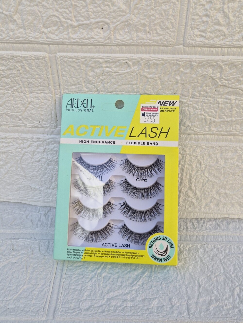 4-pack of Ardell Active Lash false eyelashes style Gainz Waterproof Curls